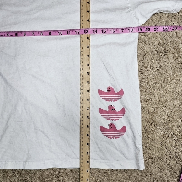 Adidas G Shmoofoil T-Shirt - White/Rose Tone Size Small - Picture 5 of 8